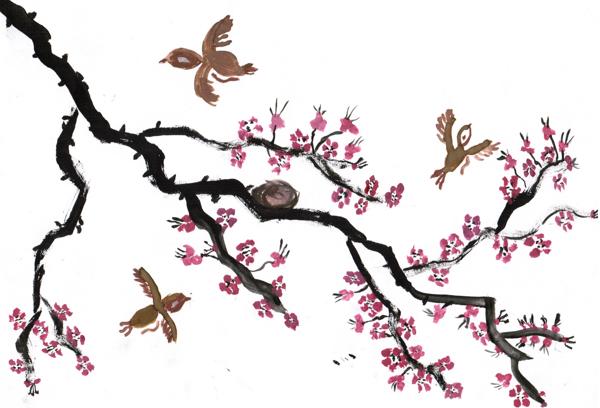樱花（水粉）