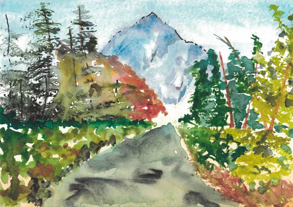 群山（水彩）